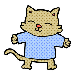 happy cartoon cat
