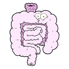 cartoon surprised intestines