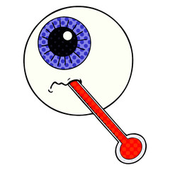 cartoon ill eyeball
