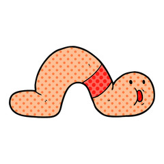 cartoon surprised worm