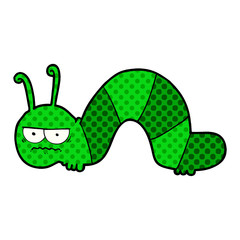 cartoon cranky caterpillar
