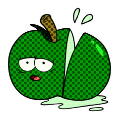 cartoon sliced apple