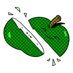 cartoon sliced apple