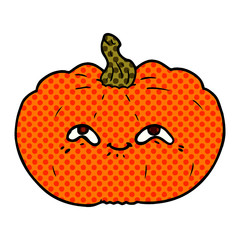 happy cartoon pumpkin