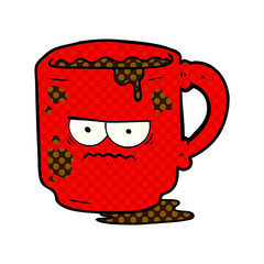 cartoon dirty office mug