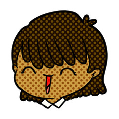 cartoon female face