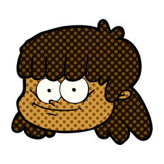 cartoon female face