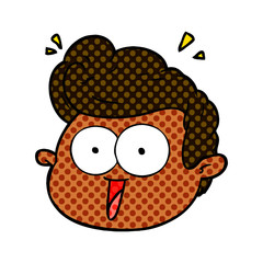cartoon male face surprised