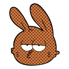 cartoon jaded rabbit face