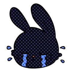cartoon rabbit face crying