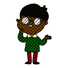 cartoon boy wearing spectacles