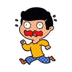 cartoon man totally stressed out