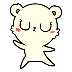 Obraz premium peaceful cartoon polar bear