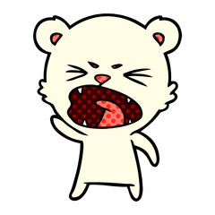 angry cartoon polar bear