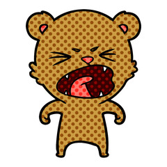 angry cartoon bear