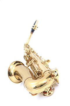 saxophone isolated on the white background