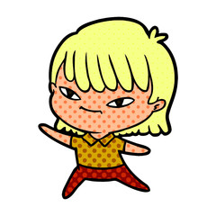 cartoon woman