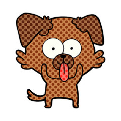 cartoon dog with tongue sticking out