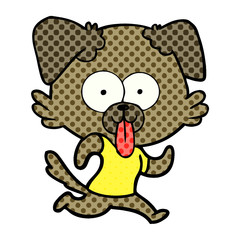 cartoon dog with tongue sticking out