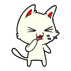 cartoon cat hissing
