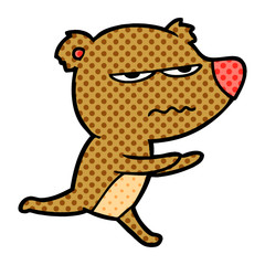 angry bear cartoon running