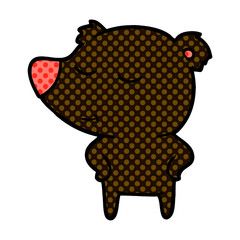 happy cartoon bear