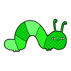 cartoon happy caterpillar