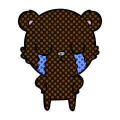 crying cartoon bear