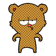 bored bear cartoon