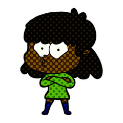 cartoon whistling girl