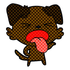 cartoon disgusted dog