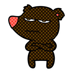 Obraz premium annoyed bear cartoon