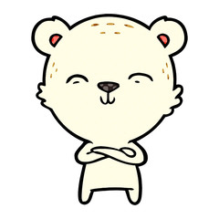 happy cartoon polar bear