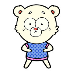 surprised polar bear cartoon