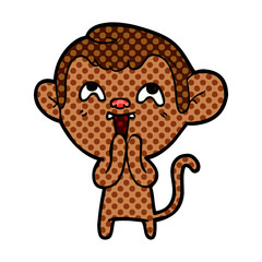 crazy cartoon monkey