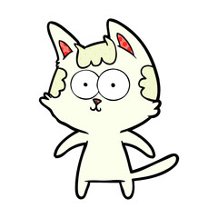 happy cartoon cat