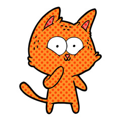 cartoon cat considering