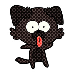 cartoon dog with tongue sticking out
