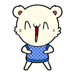 happy polar bear cartoon