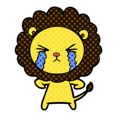 cartoon crying lion