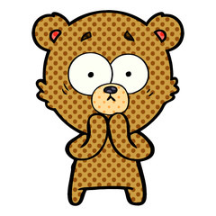 worried bear cartoon