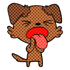 cartoon disgusted dog