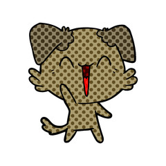 Obraz premium happy little dog cartoon