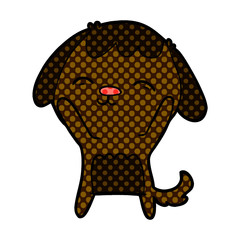 happy cartoon dog
