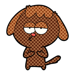 cartoon bored dog