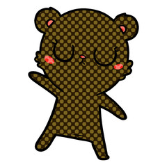 peaceful cartoon bear