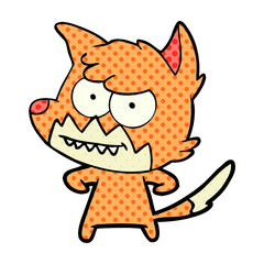 cartoon grinning fox