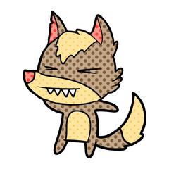 angry wolf cartoon