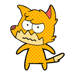 cartoon annoyed fox