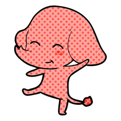 cute cartoon elephant dancing